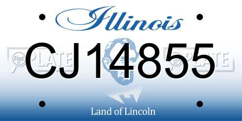 CJ14855 Illinois License Plate