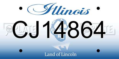 CJ14864 Illinois License Plate