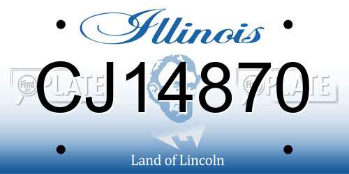 CJ14870 Illinois License Plate