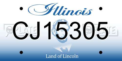 CJ15305 Illinois License Plate