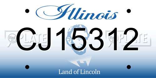CJ15312 Illinois License Plate