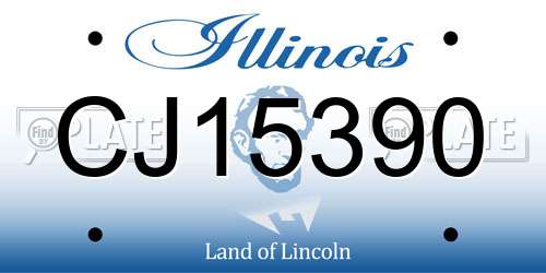 CJ15390 Illinois License Plate
