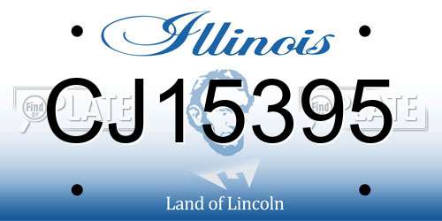 CJ15395 Illinois License Plate