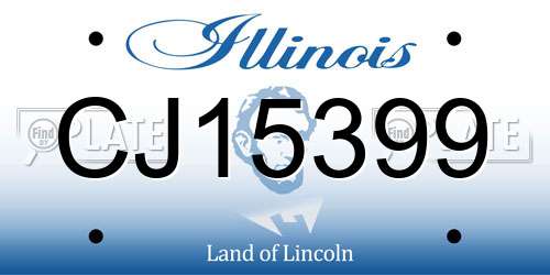 CJ15399 Illinois License Plate