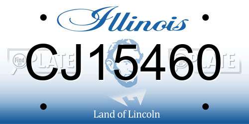CJ15460 Illinois License Plate