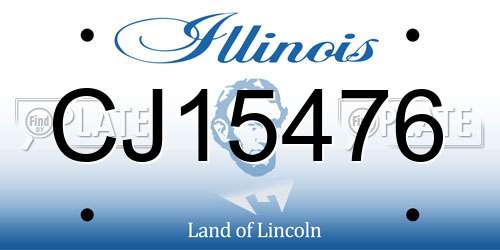 CJ15476 Illinois License Plate