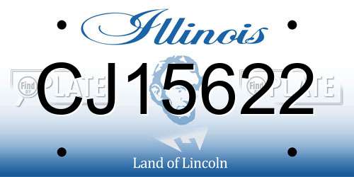 CJ15622 Illinois License Plate