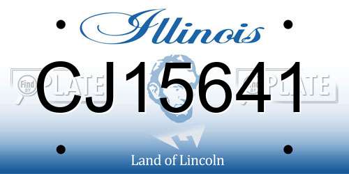 CJ15641 Illinois License Plate