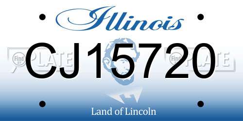 CJ15720 Illinois License Plate