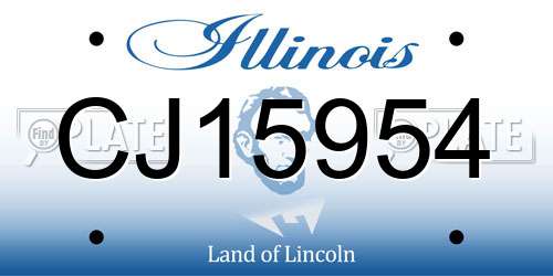 CJ15954 Illinois License Plate