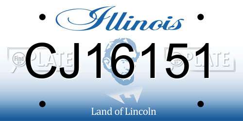 CJ16151 Illinois License Plate
