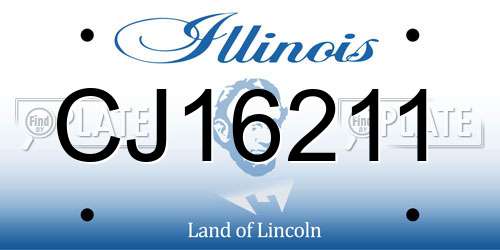 CJ16211 Illinois License Plate