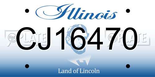 CJ16470 Illinois License Plate