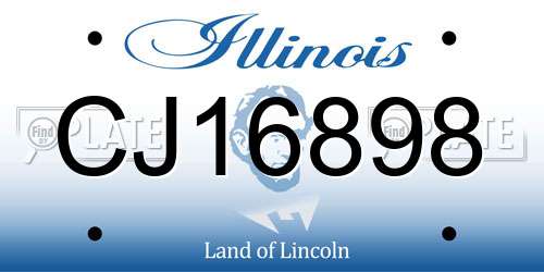 CJ16898 Illinois License Plate