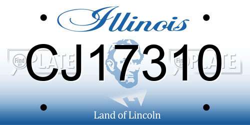 CJ17310 Illinois License Plate