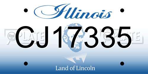 CJ17335 Illinois License Plate