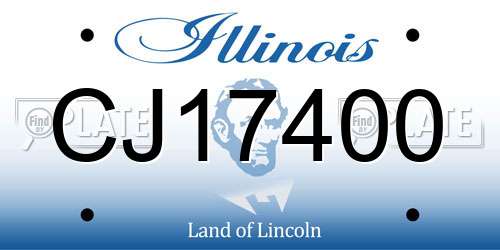 CJ17400 Illinois License Plate