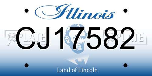 CJ17582 Illinois License Plate