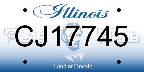 CJ17745 Illinois License Plate