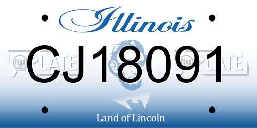 CJ18091 Illinois License Plate