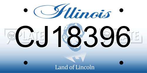 CJ18396 Illinois License Plate