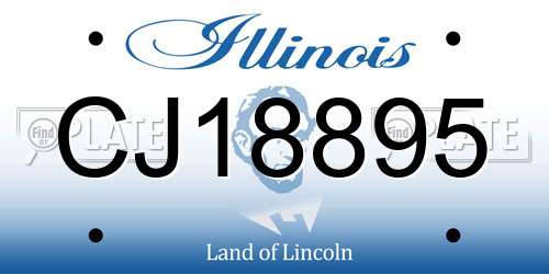 CJ18895 Illinois License Plate
