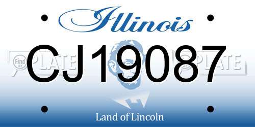 CJ19087 Illinois License Plate