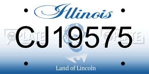 CJ19575 Illinois License Plate