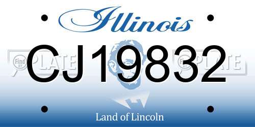 CJ19832 Illinois License Plate
