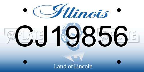 CJ19856 Illinois License Plate
