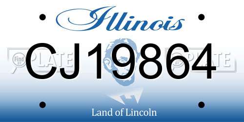 CJ19864 Illinois License Plate
