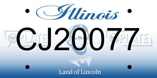 CJ20077 Illinois License Plate