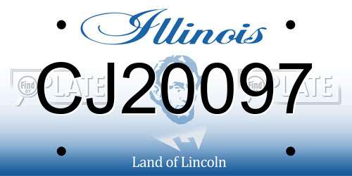 CJ20097 Illinois License Plate
