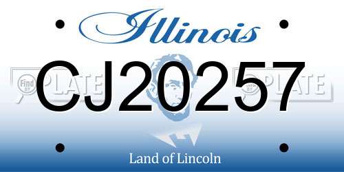 CJ20257 Illinois License Plate