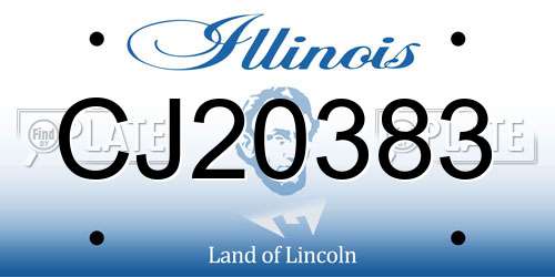 CJ20383 Illinois License Plate
