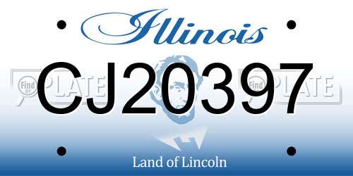 CJ20397 Illinois License Plate