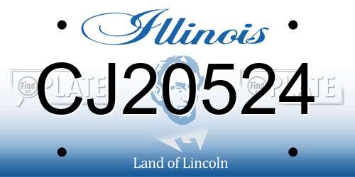 CJ20524 Illinois License Plate