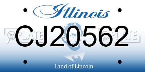 CJ20562 Illinois License Plate