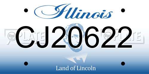 CJ20622 Illinois License Plate