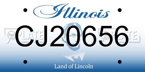 CJ20656 Illinois License Plate