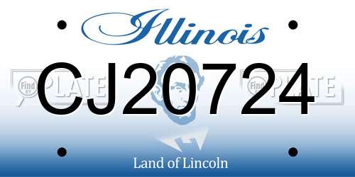 CJ20724 Illinois License Plate
