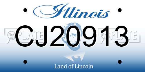 CJ20913 Illinois License Plate