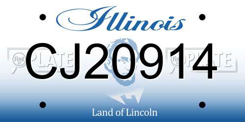 CJ20914 Illinois License Plate