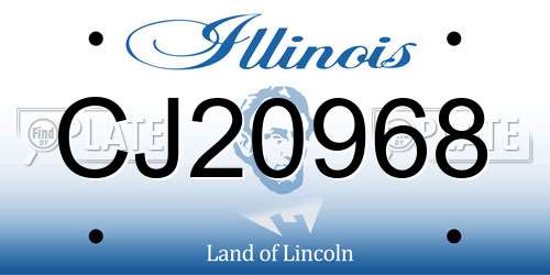CJ20968 Illinois License Plate