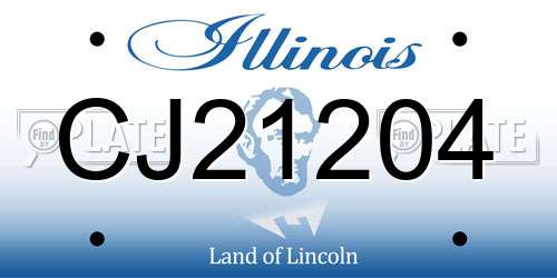 CJ21204 Illinois License Plate
