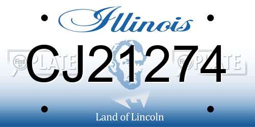 CJ21274 Illinois License Plate