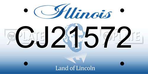 CJ21572 Illinois License Plate