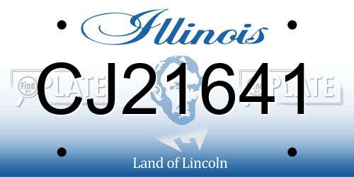 CJ21641 Illinois License Plate