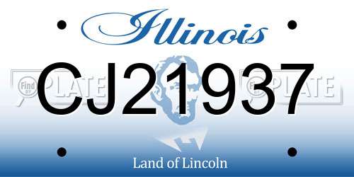 CJ21937 Illinois License Plate