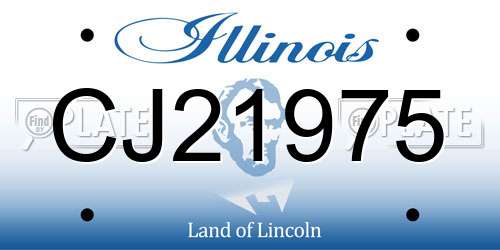 CJ21975 Illinois License Plate